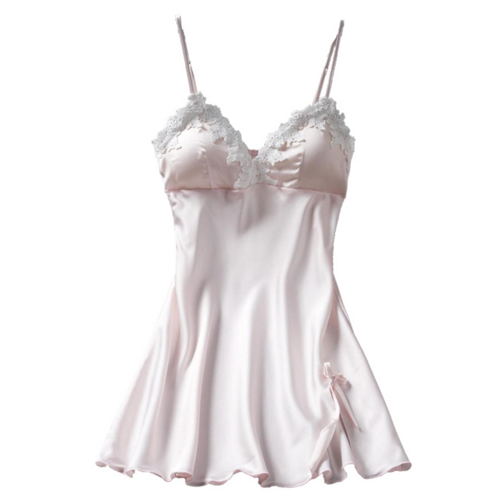Soft Pink Silk Nightgown