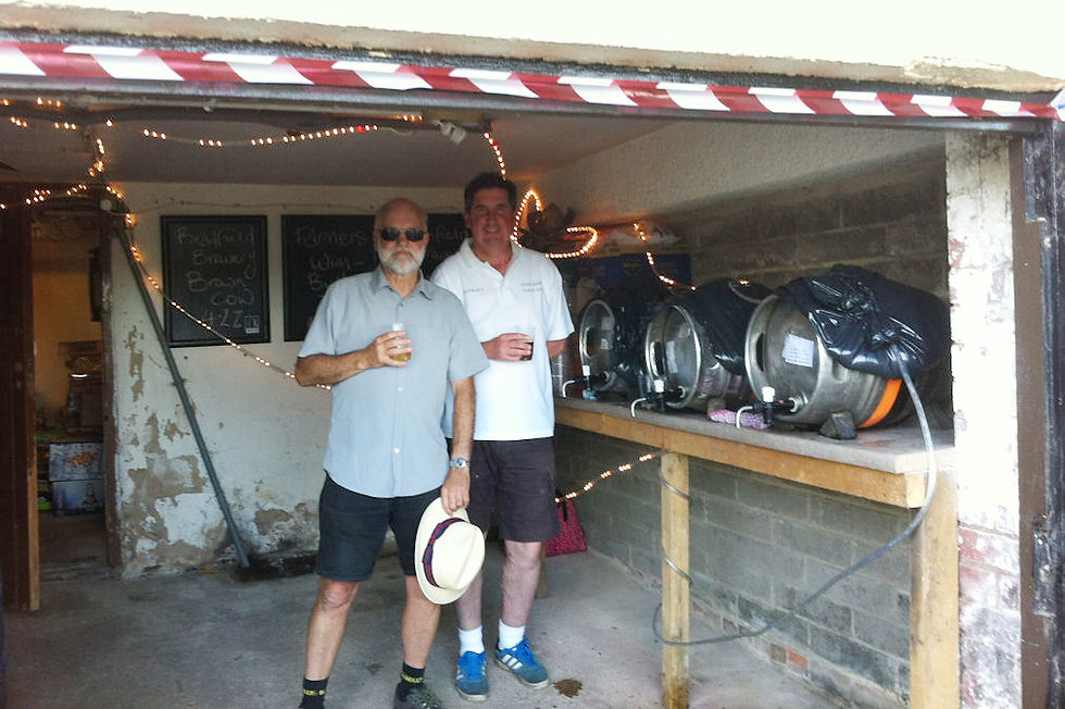 Anthony and Peter in cellar bar