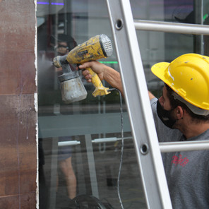 Ensaio de estanqueidade em fachada