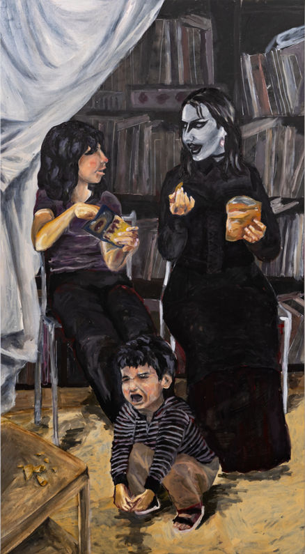 טל ג'משי ציירת Tal Jamchi artist ציור משפחה ציורי משפחה ציורי ילדים ציורים לבית