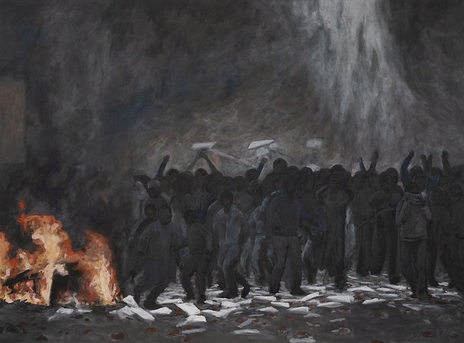 거리에서 120x162cm 한지에 채색 2020.jpg