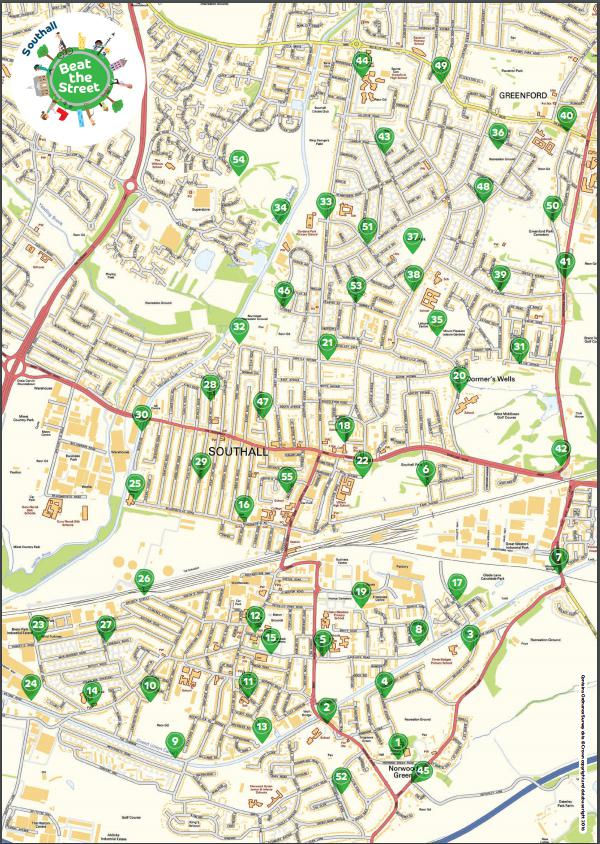 Beat The Street Map Beat The Street Southall The Challenge Is Funded By Ealing Council.