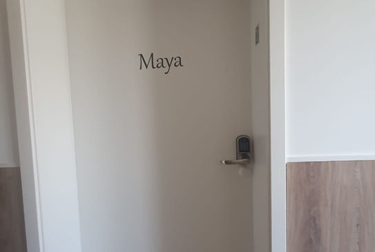 Eingangstür zum Apartment Maya mit elektronischem Zahlenschloss