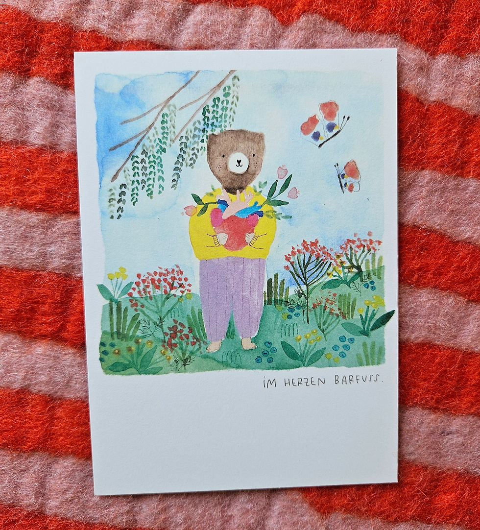 Postkarte "Bär mit Herz"