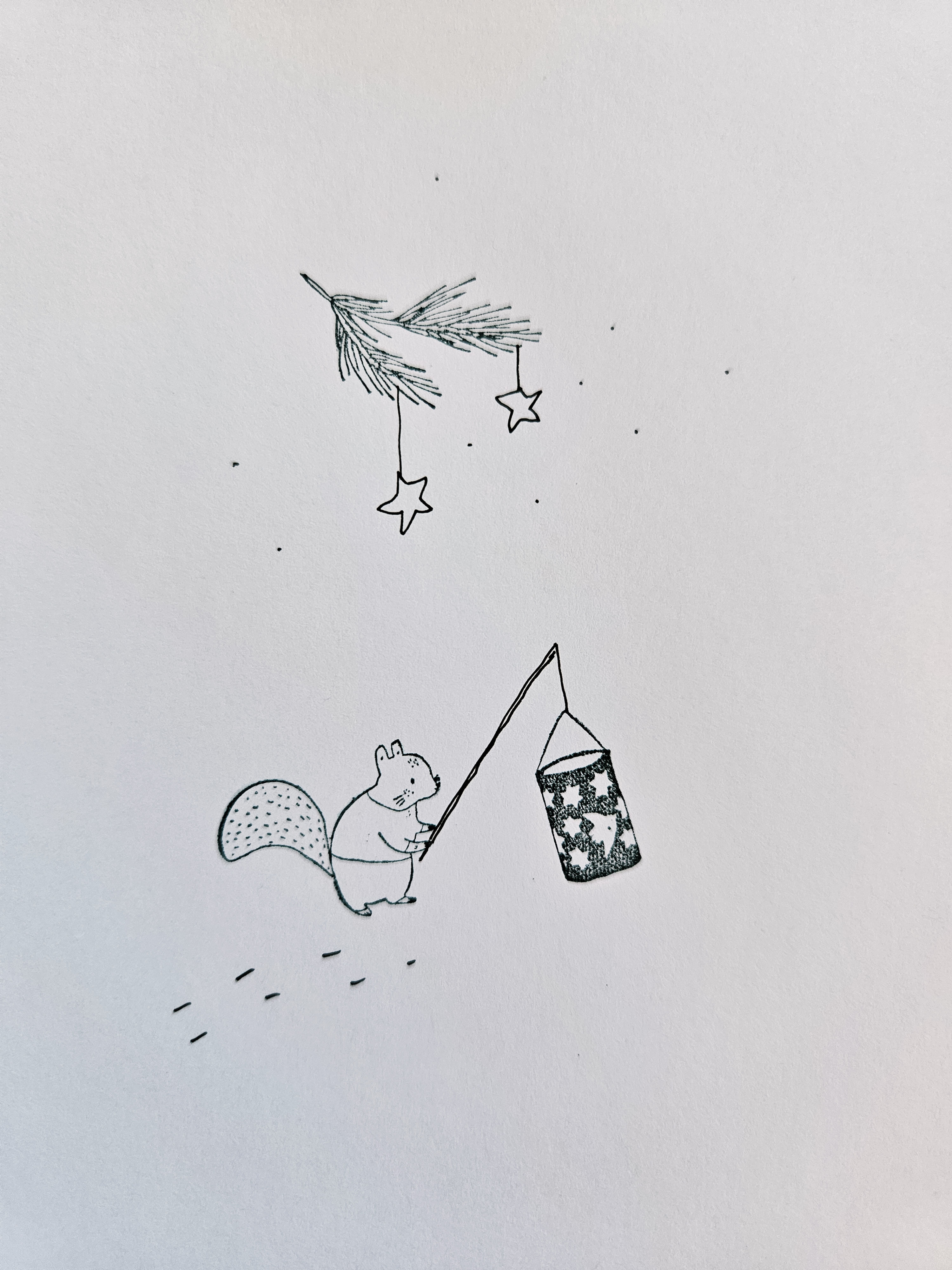 Stempel Herbstgruss Eichhorn