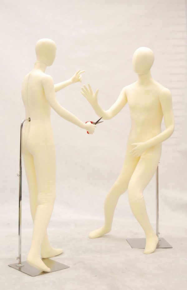 Thumbnail: Female full body white jersey covered body form.