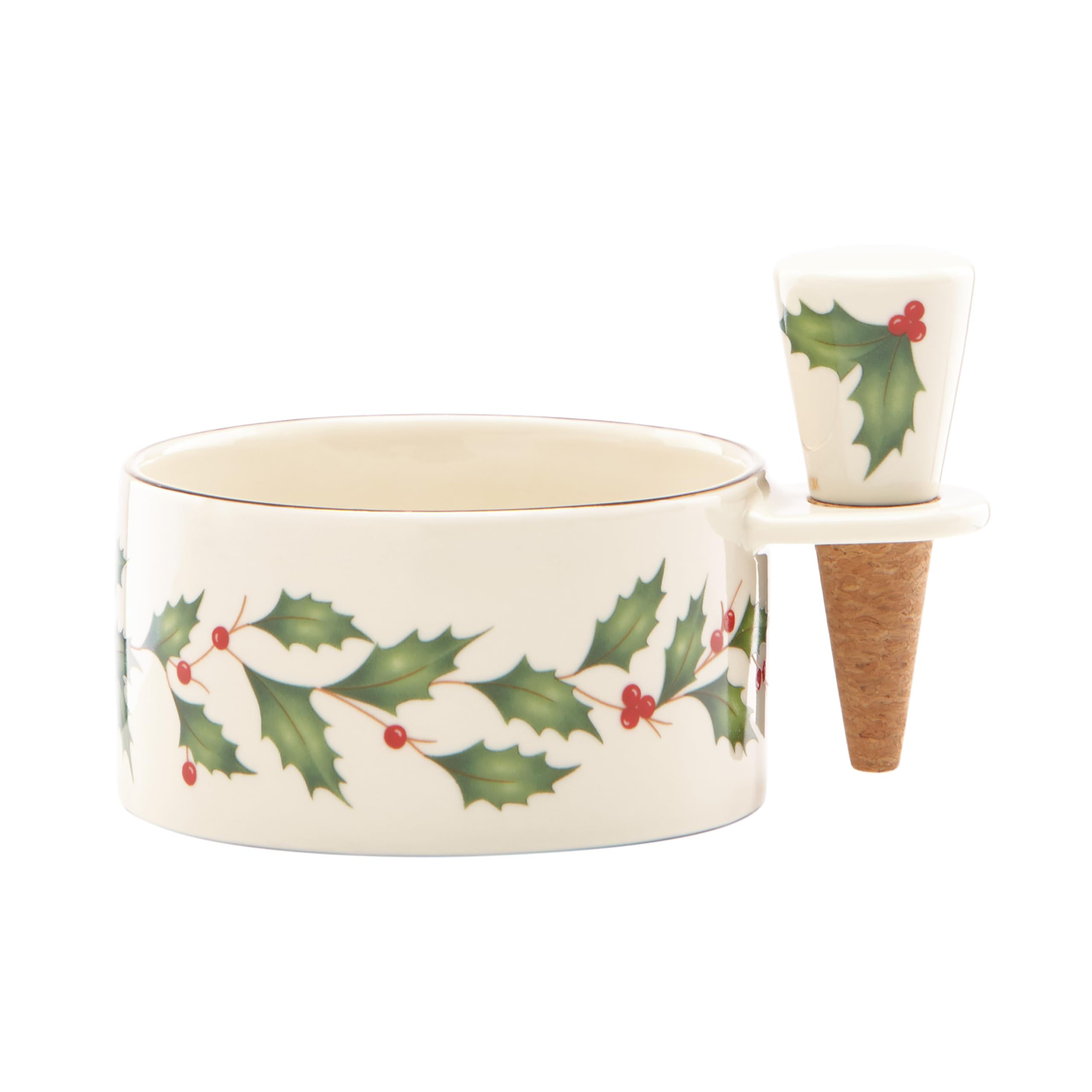Lenox 870006 Hosting The Holidays Wine Coaster & Stopper Set, Christmas Theme