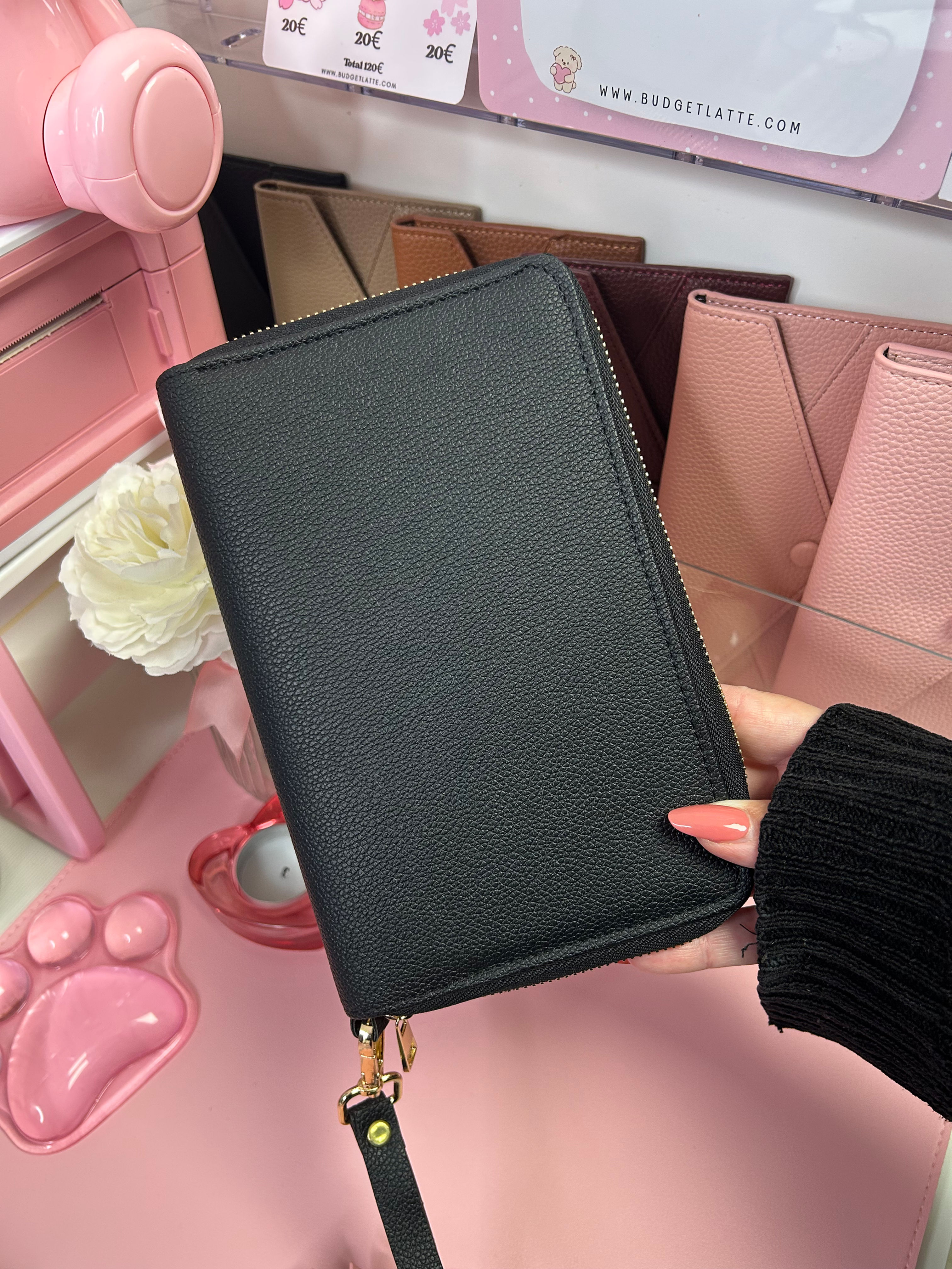 Classeur A6 Luxe Portefeuille noir