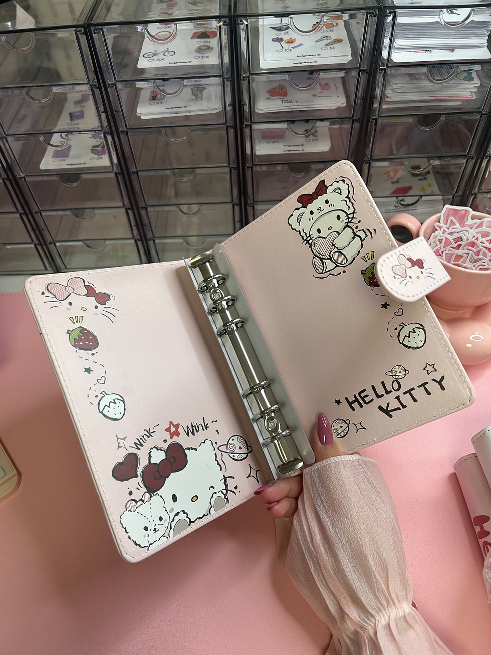 Miniature : Classeur Kitty A6 rose