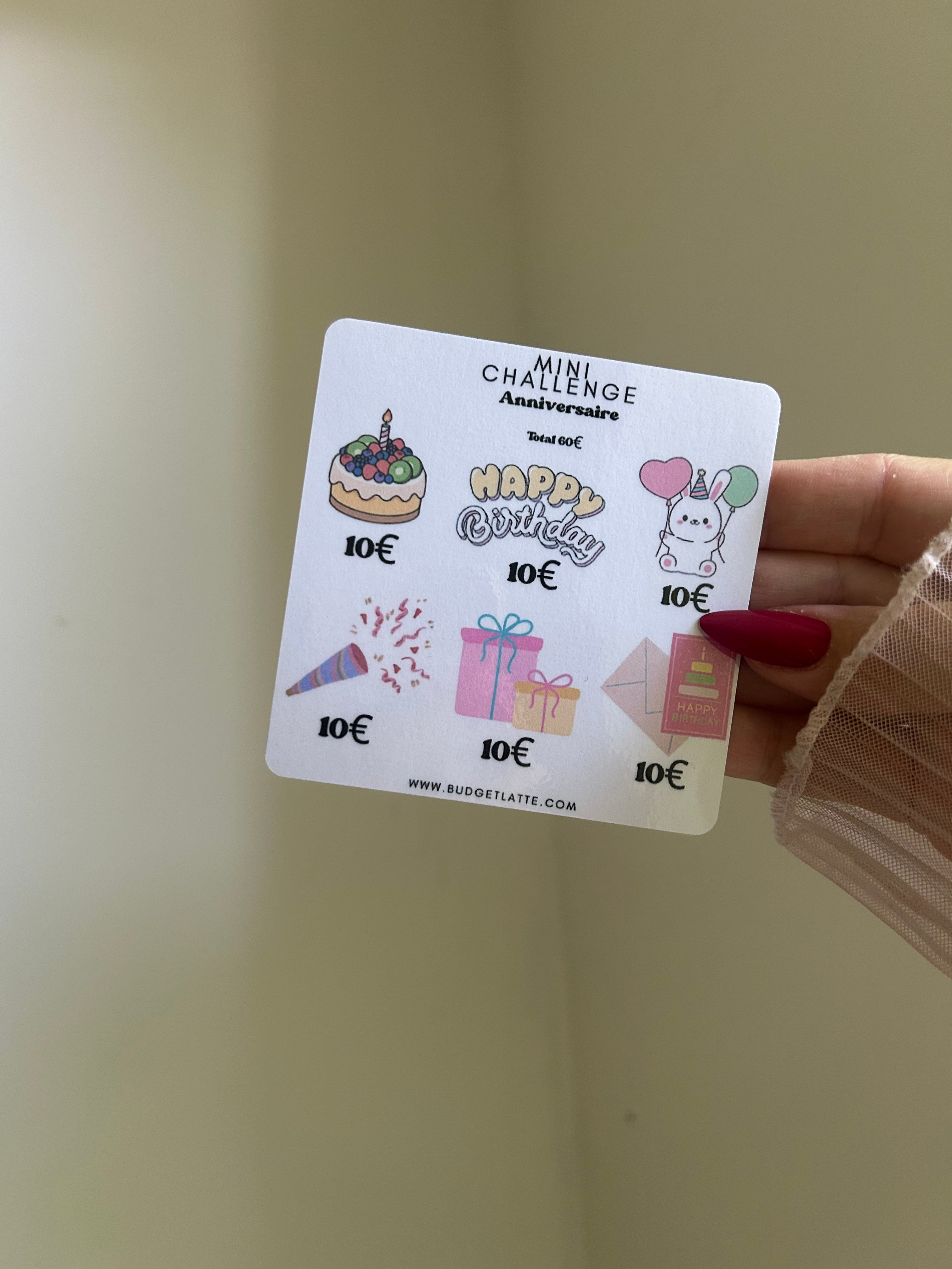 Mini Challenge Anniversaire