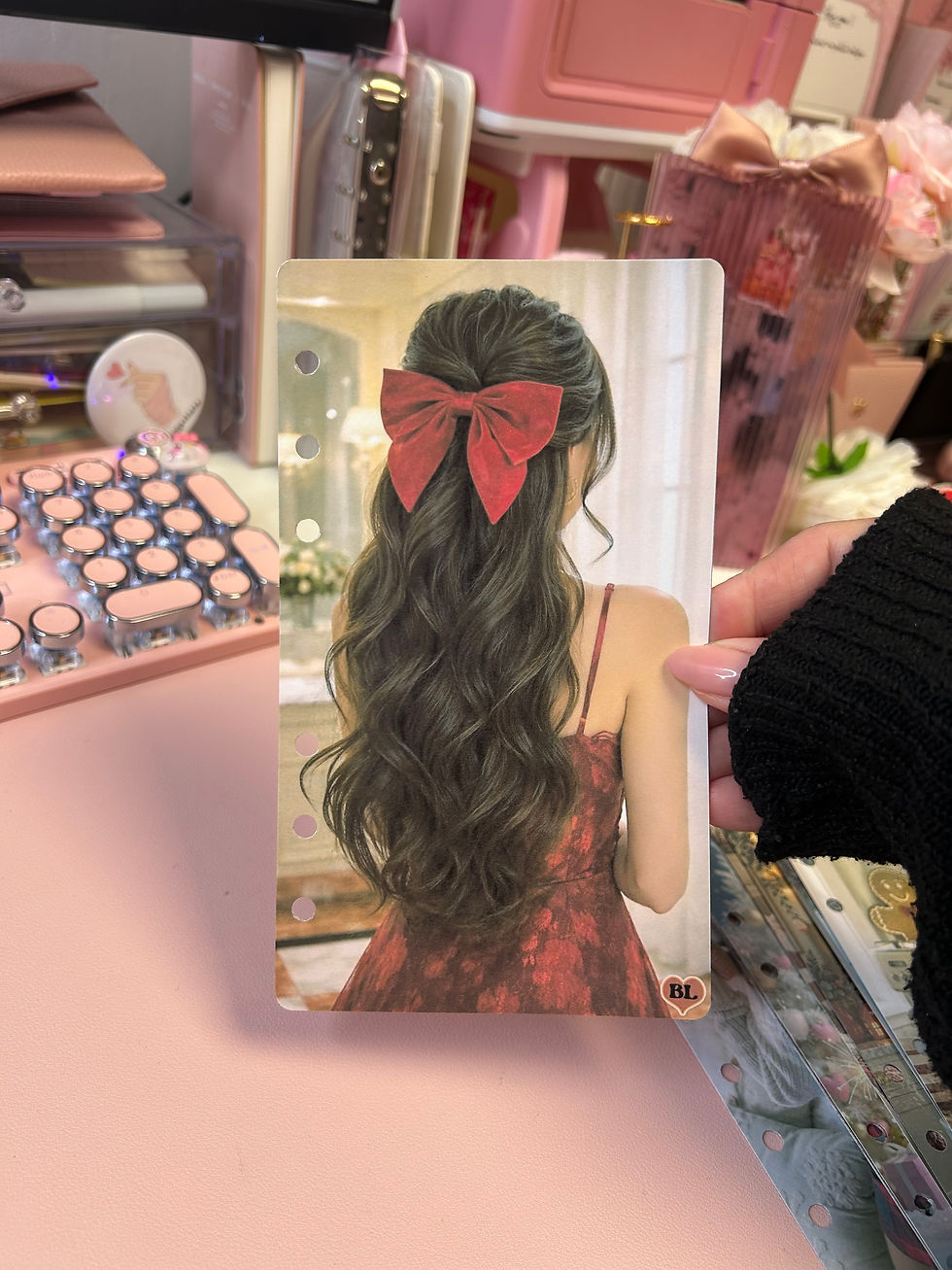 Miniature : Page de Garde Noël Girly Rouge
