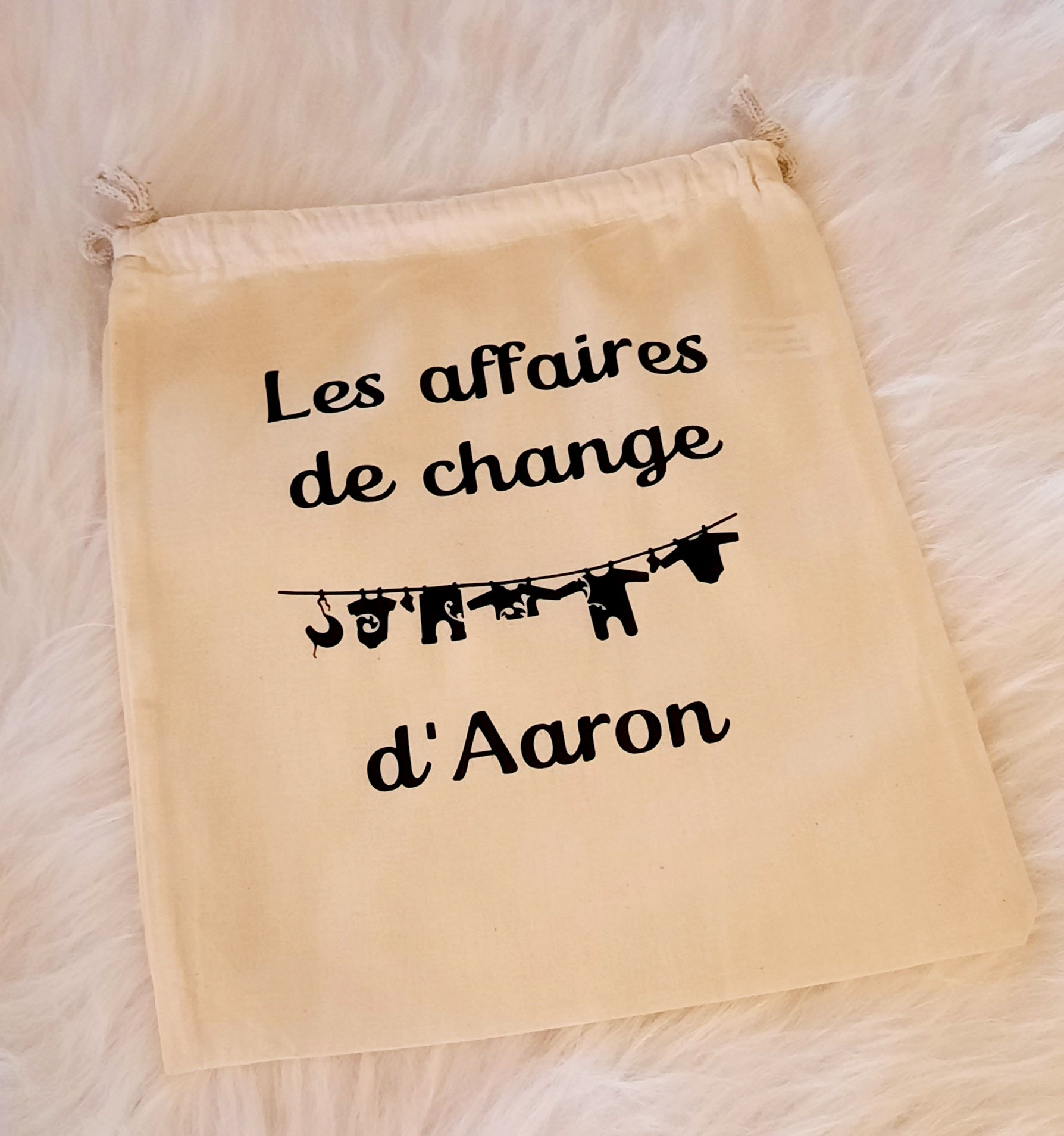 Pochon personnalisé les changes