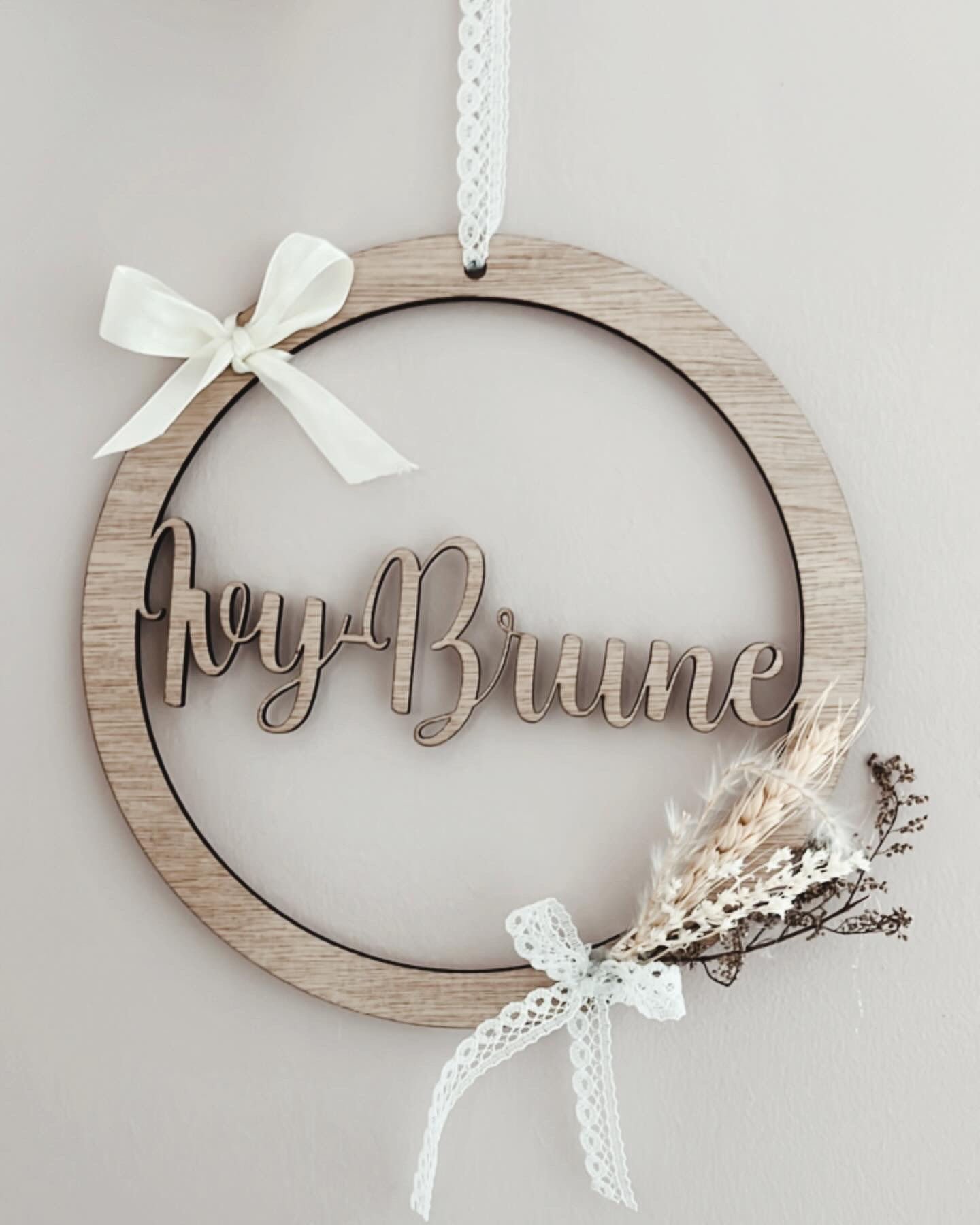 Couronne bois personnalisée