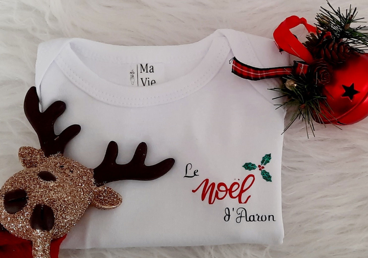 Body "Noël" manches longues personnalisé