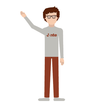 Avatar portret die zwaait
