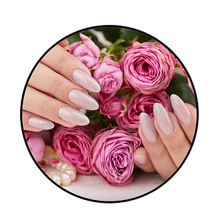 ladies hands with acrylic nails