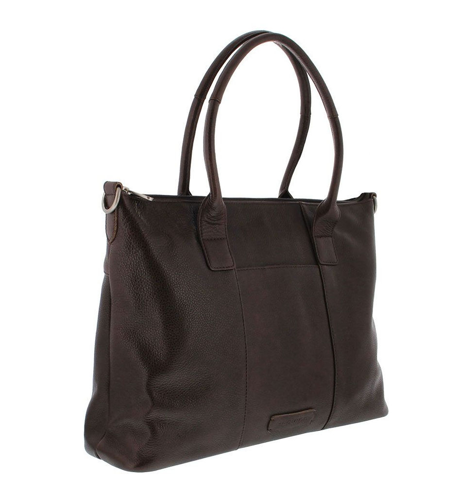 Thumbnail: Plevier Parramatta Tote Bag Laptoptas 15.6 Inch Donker Bruin