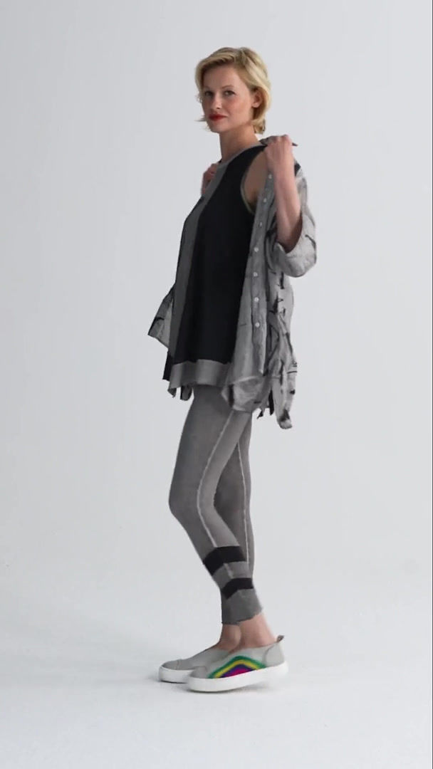 Thumbnail: Garment Dyed Printed Cotton Shirt