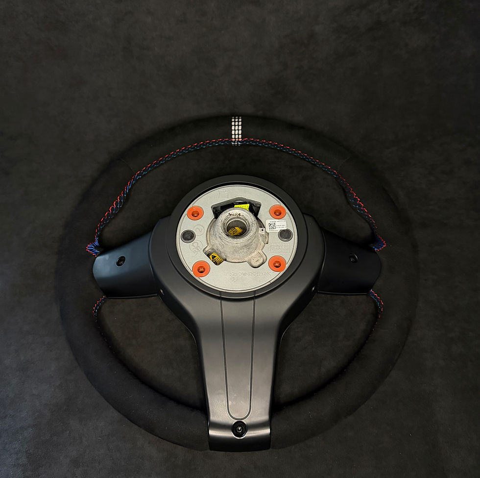 Miniature : Volant Alcantara, CS gris, surpiqures M  F20,F21,F22,F23,F30,F32, etc