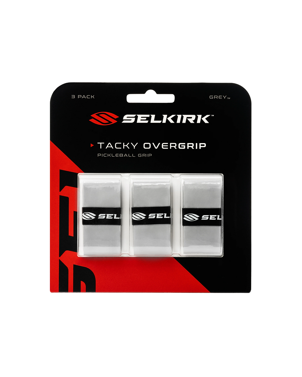 Selkirk Sport Tacky Pickleball Overgrip -Grey - 3 Pack