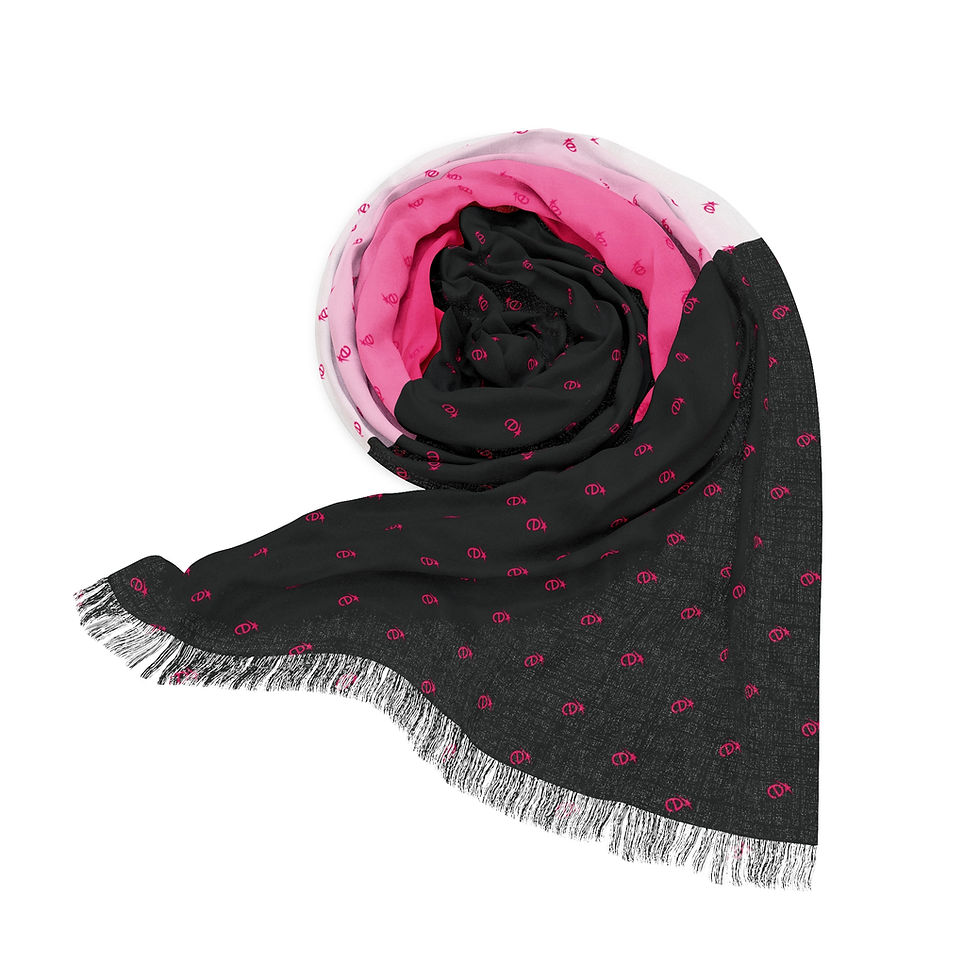 Thumbnail: Lightweight Fashion Scarf All Season Wrap, Black & Magenta é