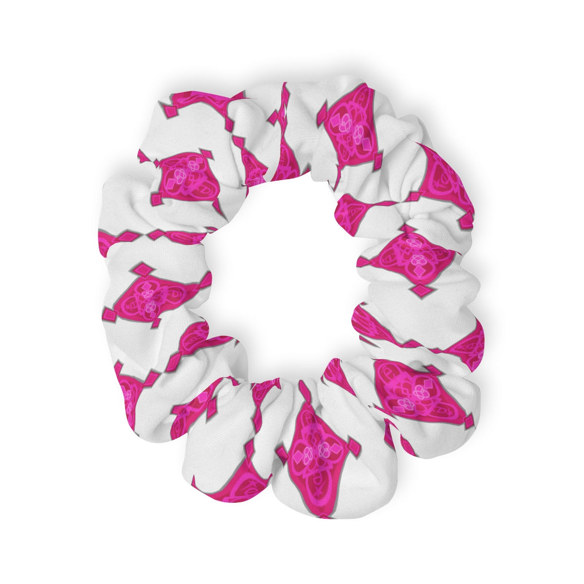 é Diamond Scrunchie Magenta White