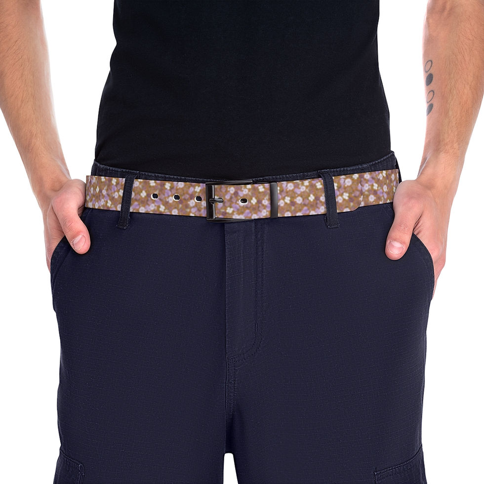 Thumbnail: Brown Lavender Floral Belt