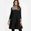 Thumbnail: Ladies High Neck Long Sleeve Dress Black & Brown Floral