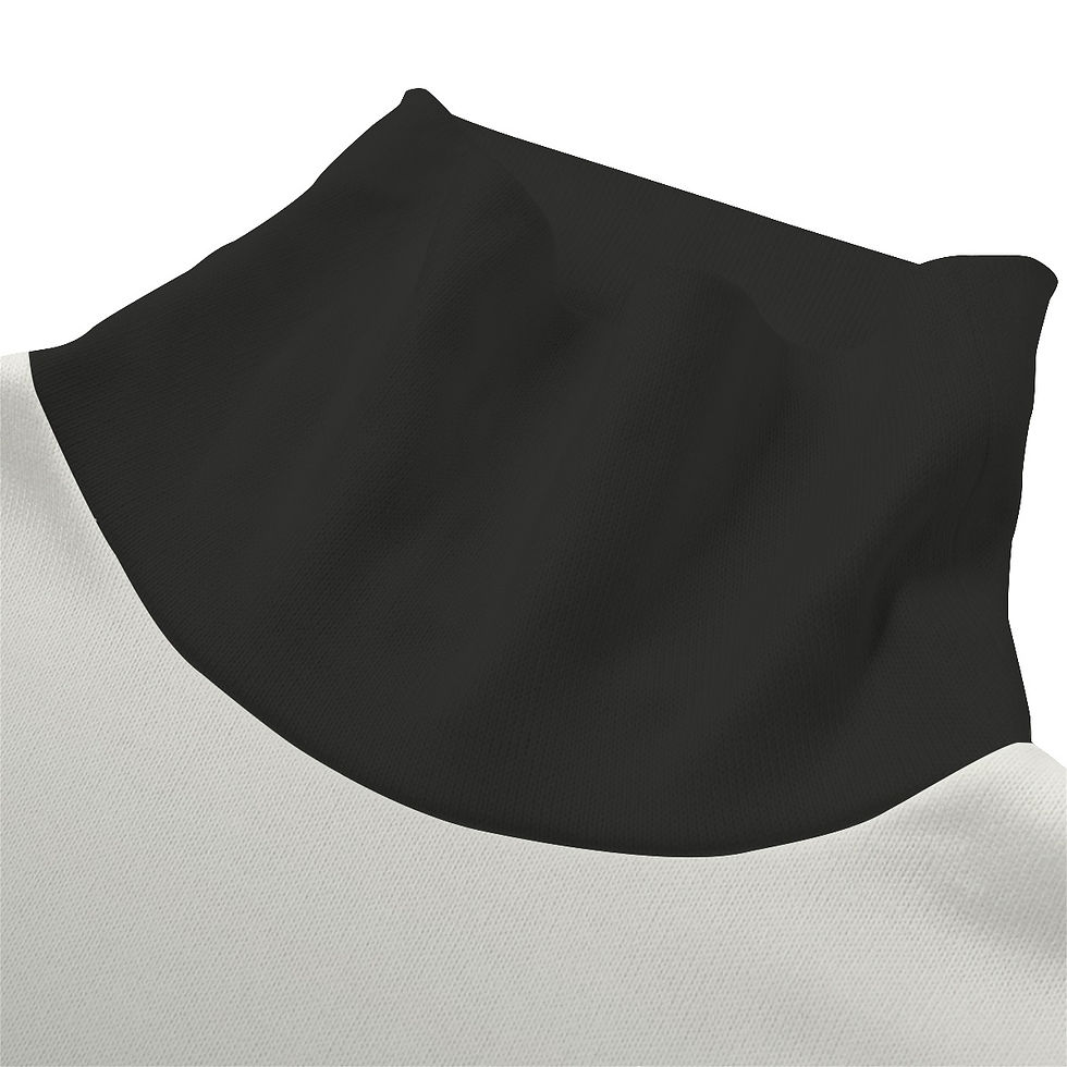 Thumbnail: Turtleneck Knitted Fleece Sweater Gradient Glow Black Grey