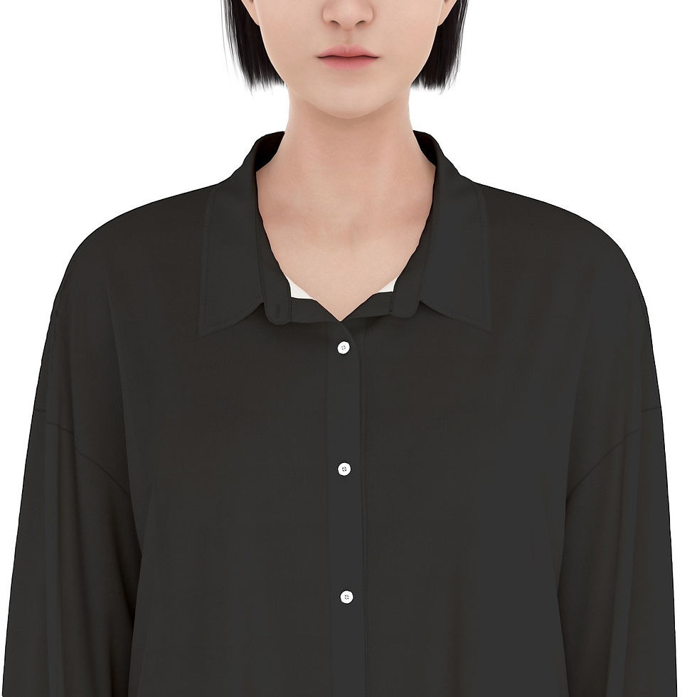 Thumbnail: Long Shirt Dress Black