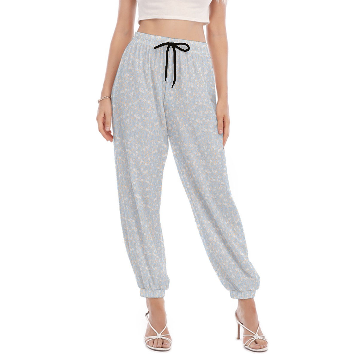 Slim Bloomers / Pants Multi Light Blue Floral