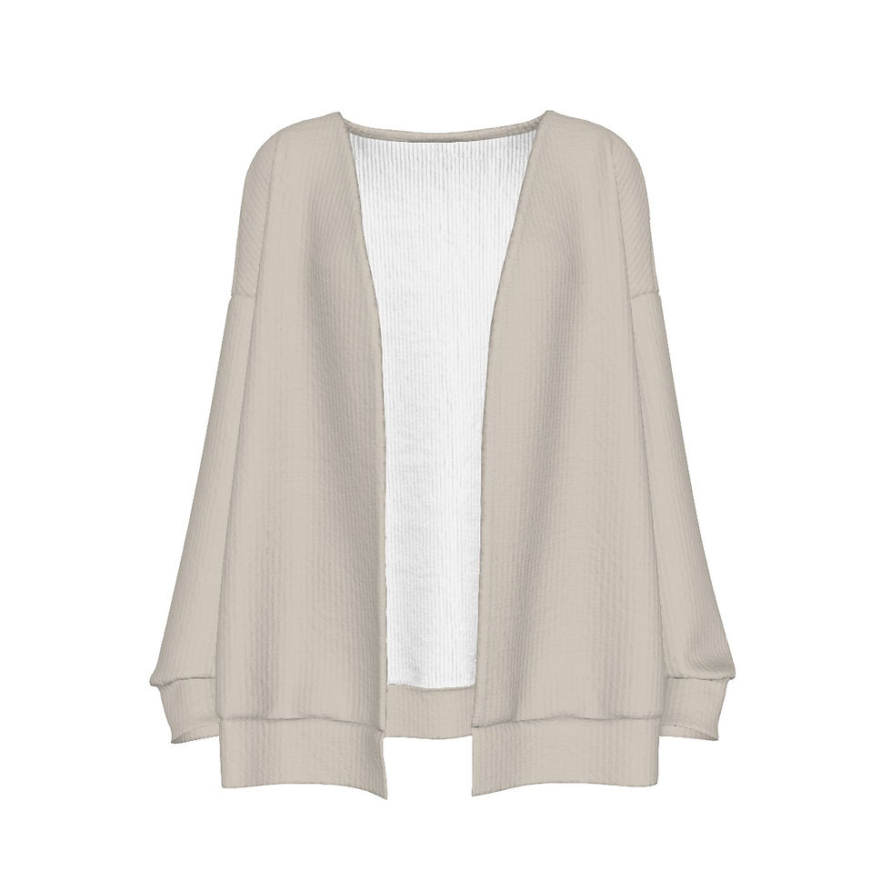 Thumbnail: Ladies Long Sleeve Cardigan Lightest Beige