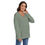 Thumbnail: V-neck Long Sleeve Knit Texture Pullover Olive Sage