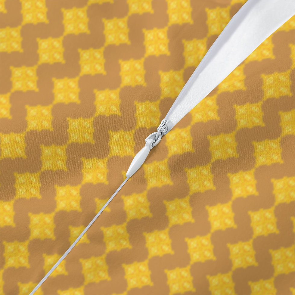 Thumbnail: Chiffon Sleeveless Dress é Diamond Print Gold Beige