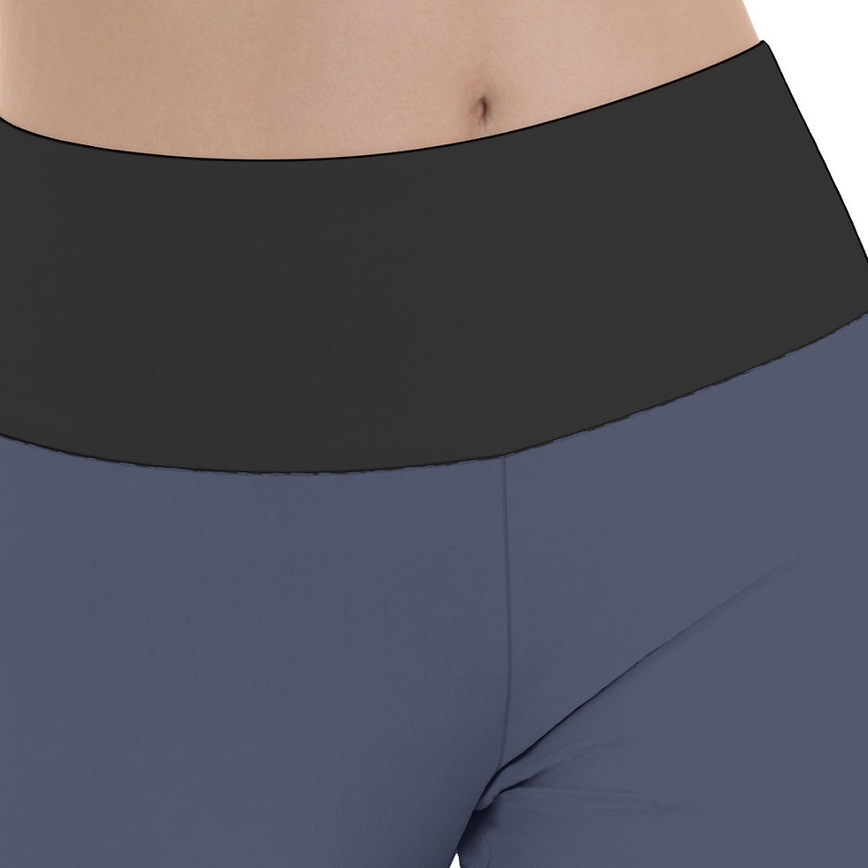 Thumbnail: Flare Yoga Pants Slate Violet & Black