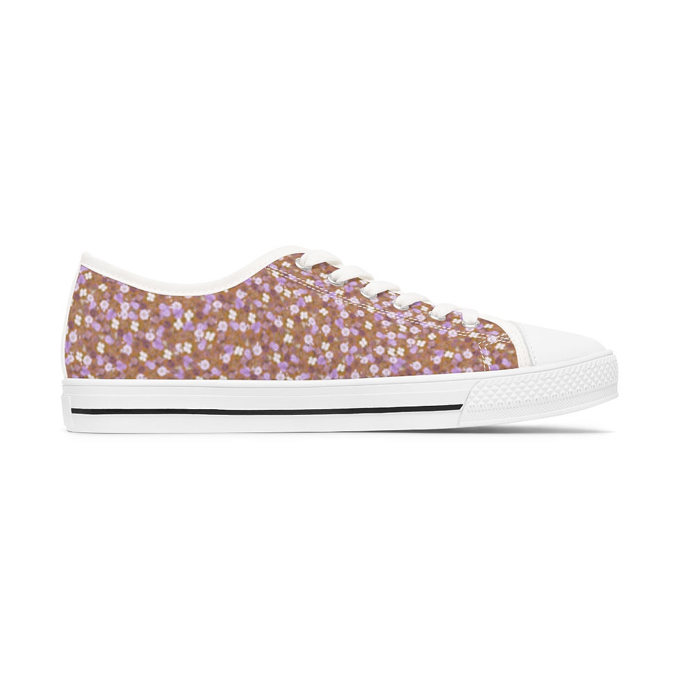 Thumbnail: Women's Low Top Sneakers Lavender Brown Floral