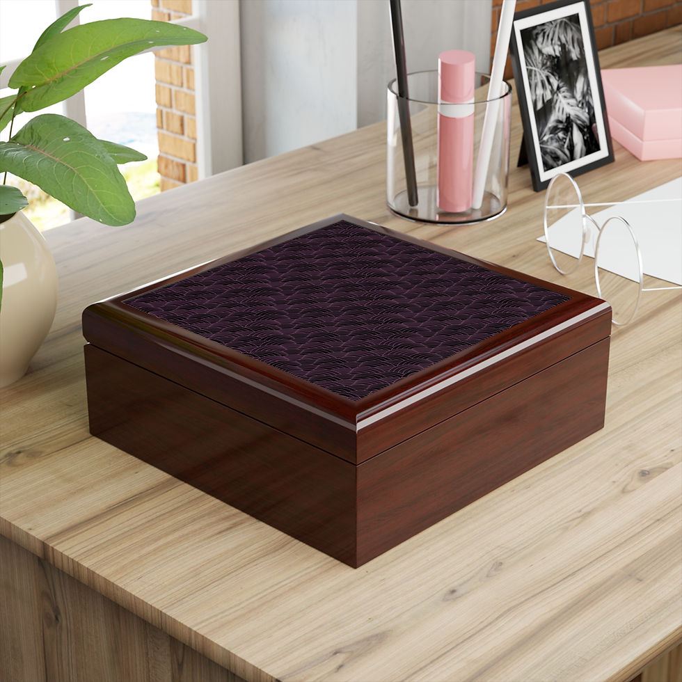 Thumbnail: Jewelry Box Plum Scallop Print