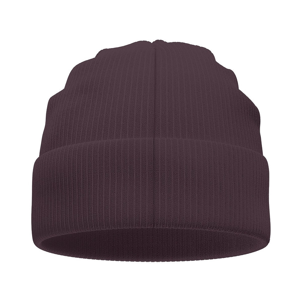 Thumbnail: Dark Dusted Plum Knitted Hat