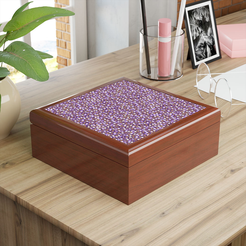 Thumbnail: Jewelry Box Purple Floral