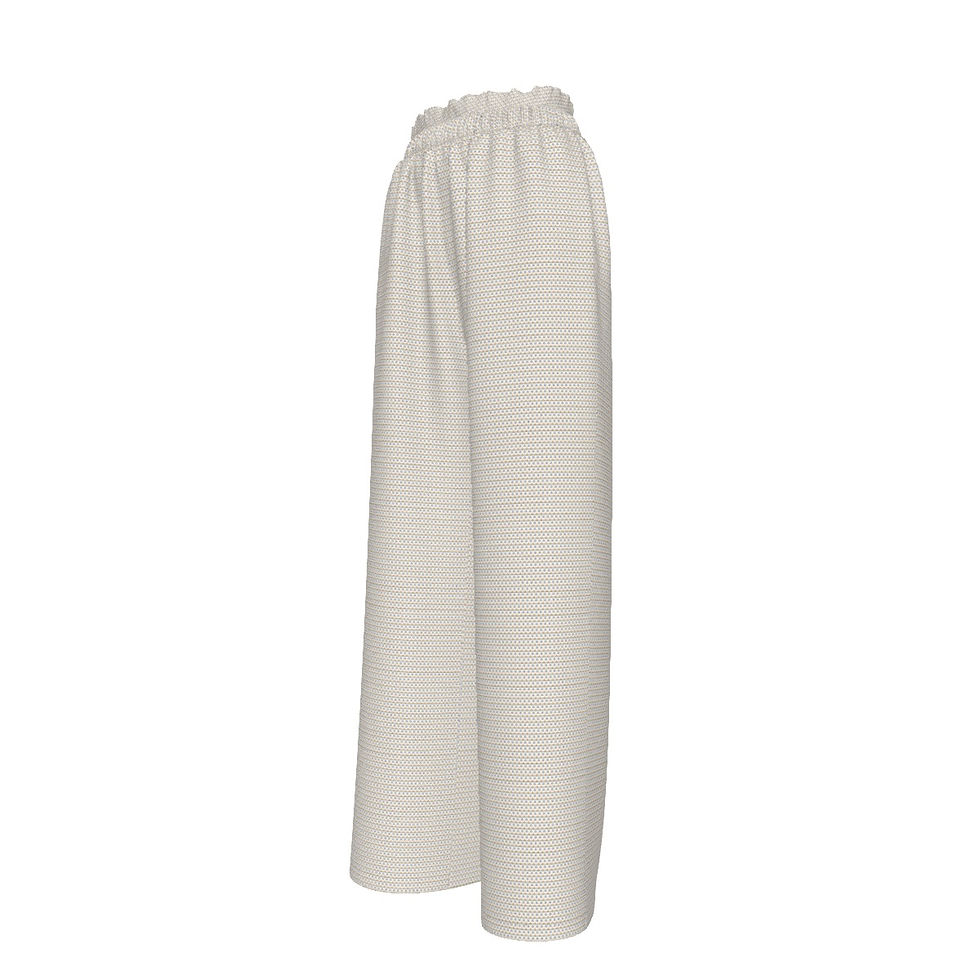 Thumbnail: Faux Silk Wide-Leg Pants Neutral Print