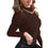 Thumbnail: All-Over Women's Turtleneck Bodysuit With Puff Sleeve
