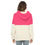Thumbnail: Ladies Zip Collar Borg Fleece Hoodie Strawberry Cream