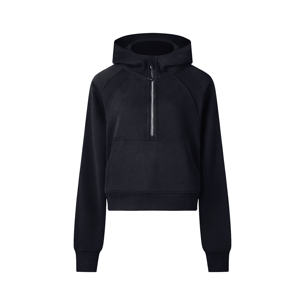 Thumbnail: Cropped Half-Zip Hoodie