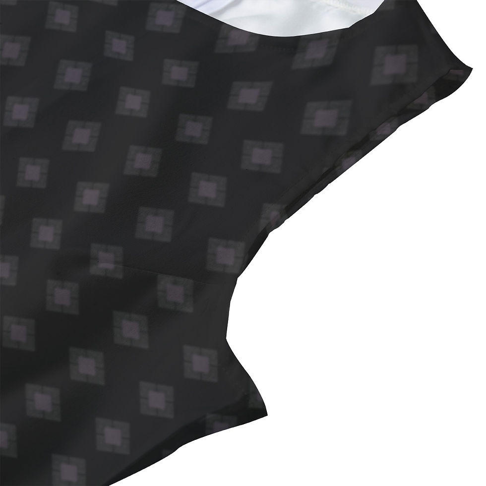 Thumbnail: Chiffon Sleeveless Dress Dusted Plum Black é Geo Logo Print