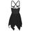 Thumbnail: Angled Hem Cross Tie Back Slip Dress Black étoiles