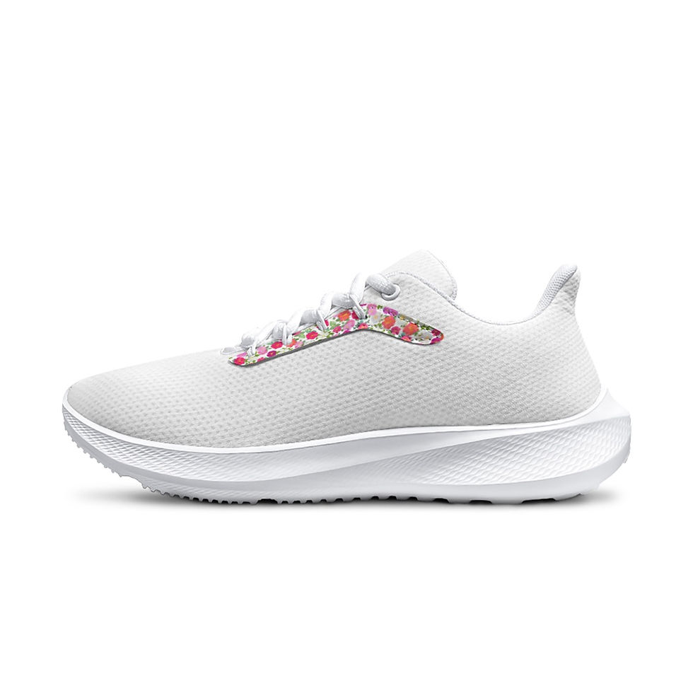 Thumbnail: Women's Running Shoes White with Multi Floral Accent