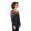 Thumbnail: Off-Shoulder Sweatshirt Black with Roses