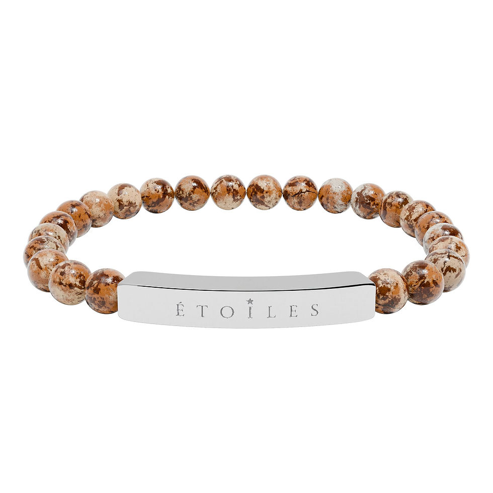 Thumbnail: étoiles Natural Stone Bar Bracelet