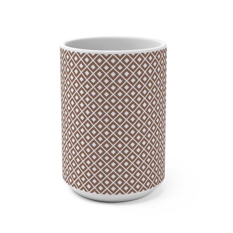 Thumbnail: Mug 15oz Cocoa Diamond Print