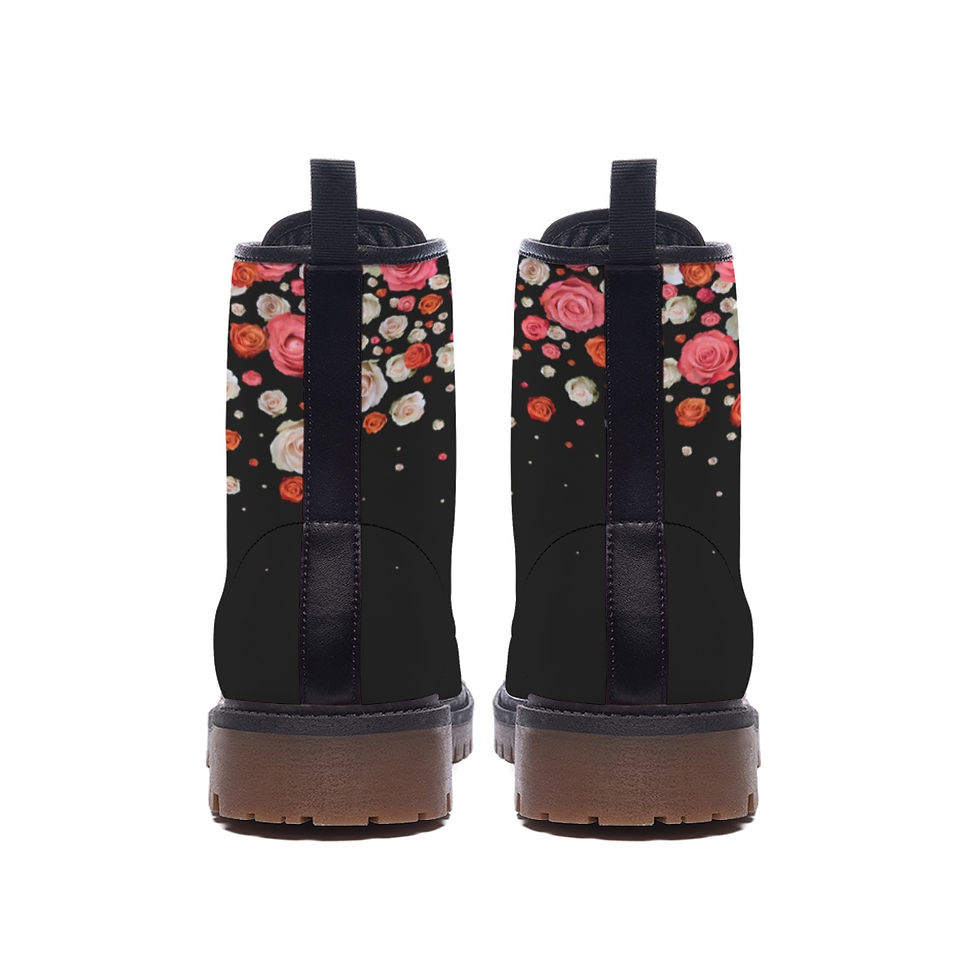 Thumbnail: Women's Martin Short Boots Roses Black